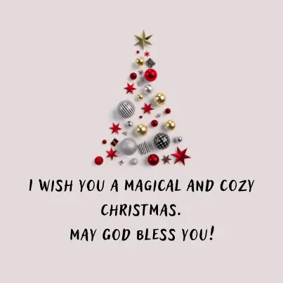 I wish you a magical and cozy Christmas. May God bless you!