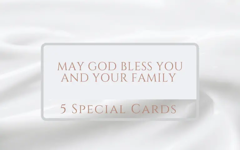 May God Bless You And Your Family - 5 Special cards