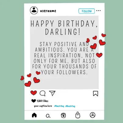 Happy Birthday for an influencer! Instagram