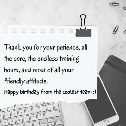 birthday message to a manager