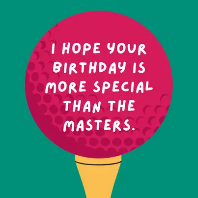 birthday messages for golfers