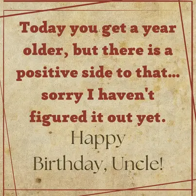 funny birthday message for ancle
