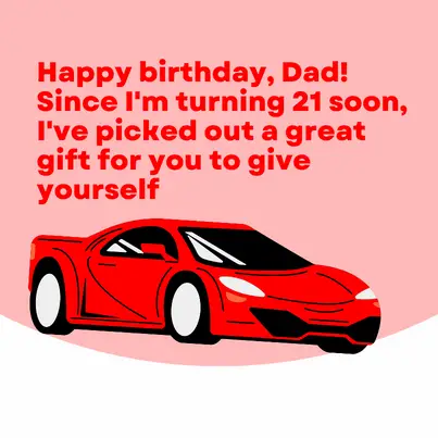 funny birthday message for dad