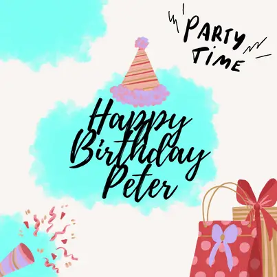 happy birthday Peter card