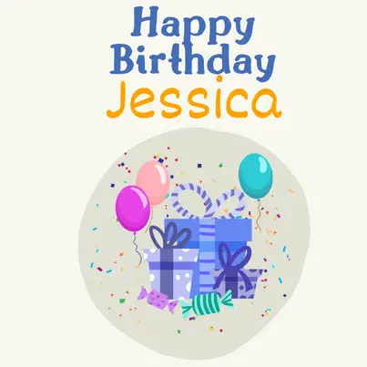 happy birthday jessica card