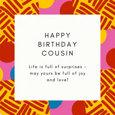 happy birthday message to a cousin