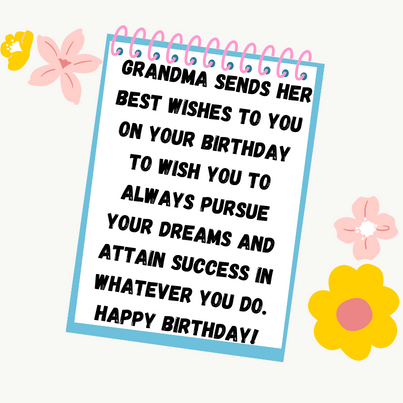 Birthday Message for a Grandson from a grandmother
