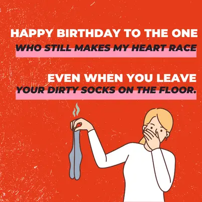 dirty socks funny birthday message