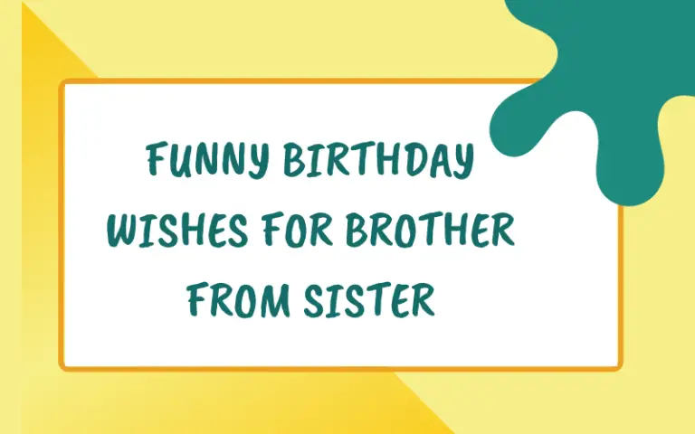 Funny Birthday Wishes for Brother From Sister