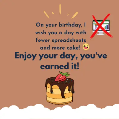 birthday wish for colleague to make him laugh