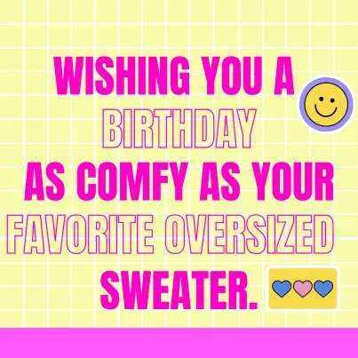 wish birthday joke oversized sweater