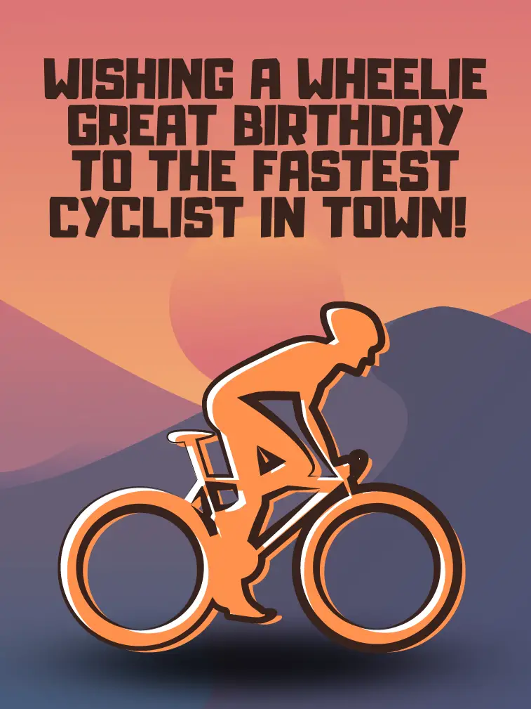 Birthday Card for Bicycle Rider
