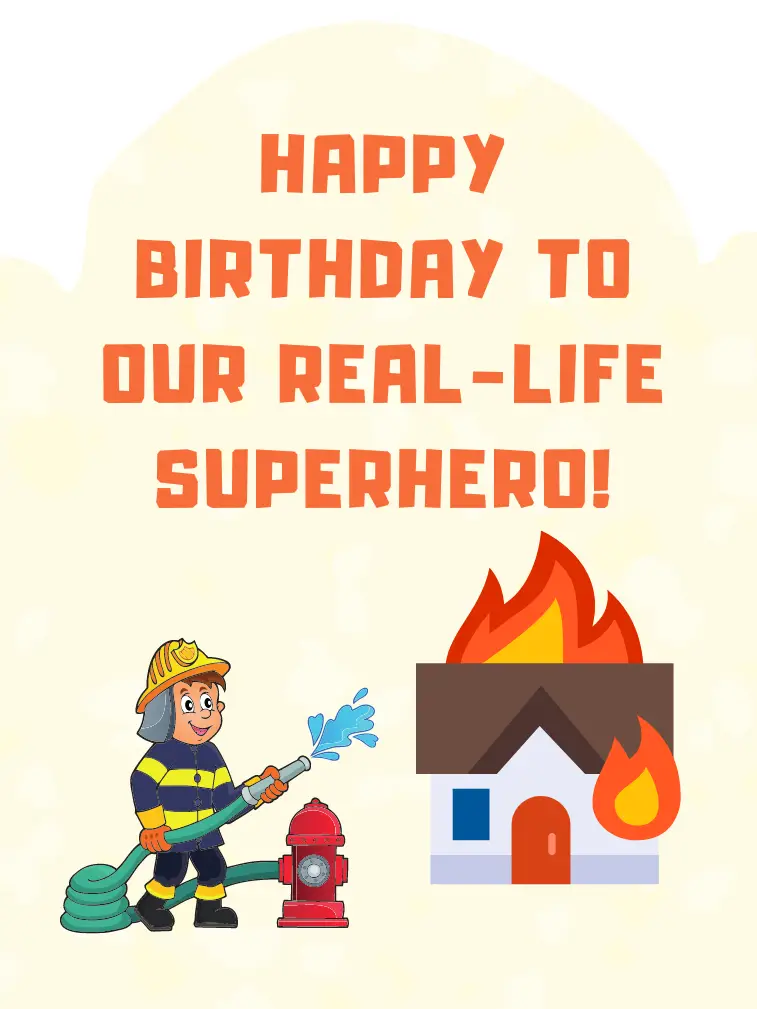 Birthday Card Firefighter