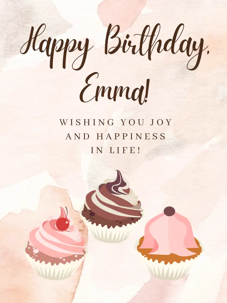 Birthday Card for Emma Birthday