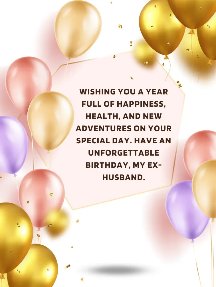 Birthday Card with a Wish for Ex-Husband