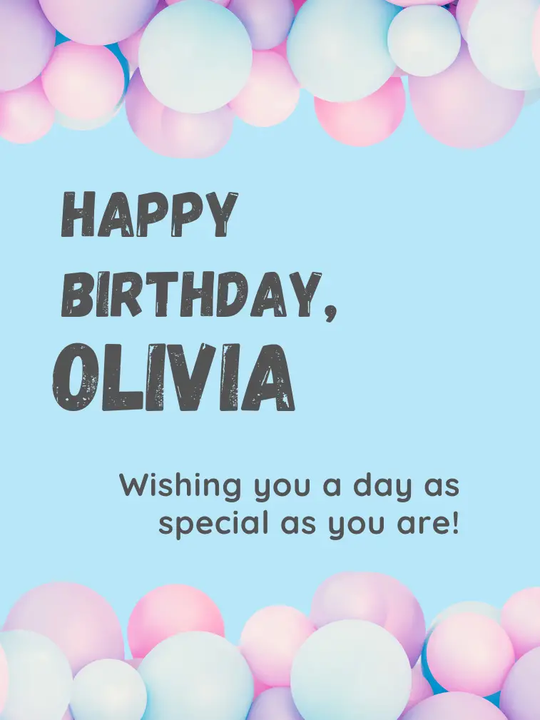 Birthday Wish for Olivia