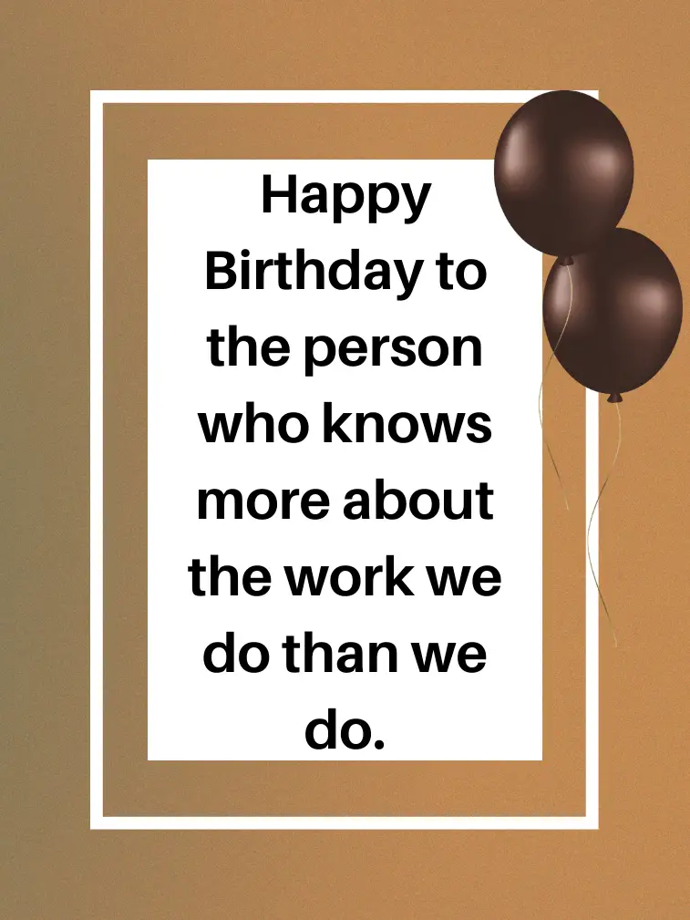 Creative Birthday Message for Boss