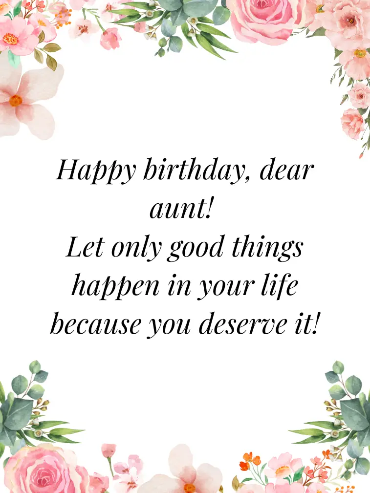 Happy Birthday Dear Aunt