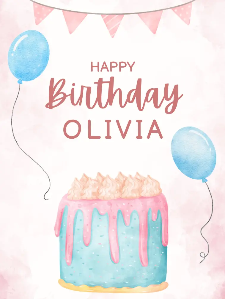 Happy Birthday Olivia Card