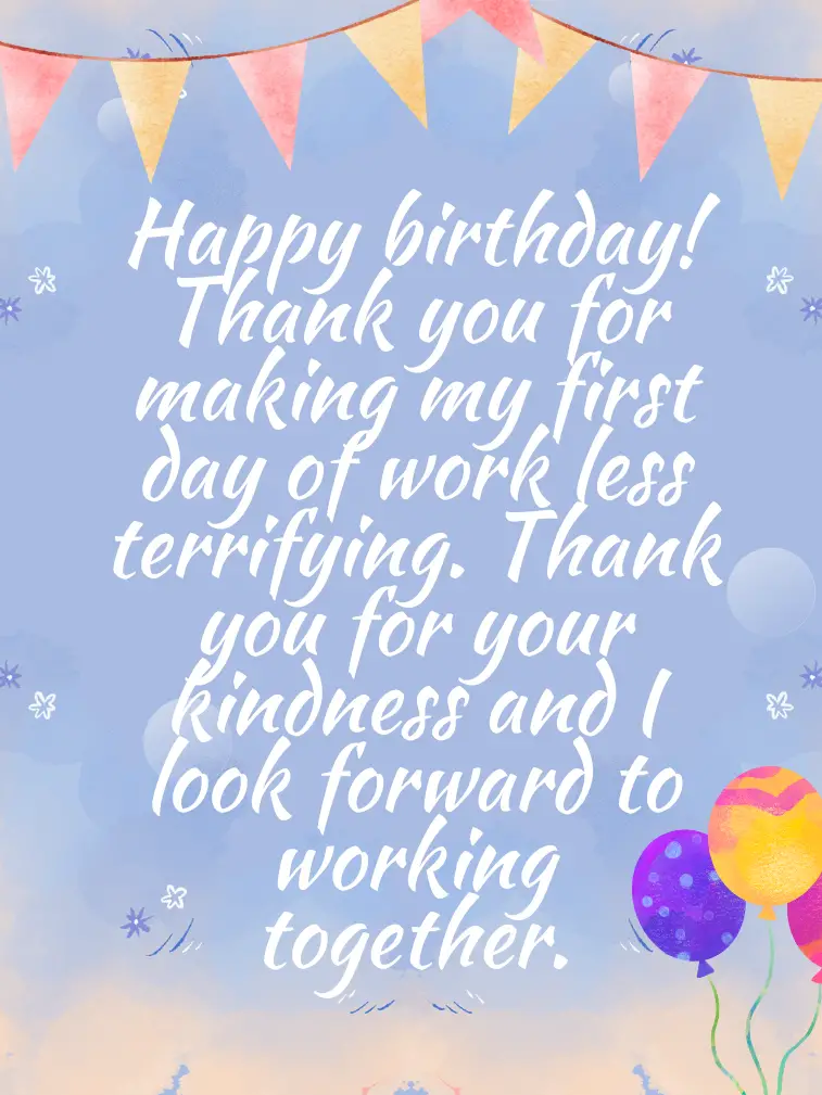 New Employee Birthday Wish to Supervisor