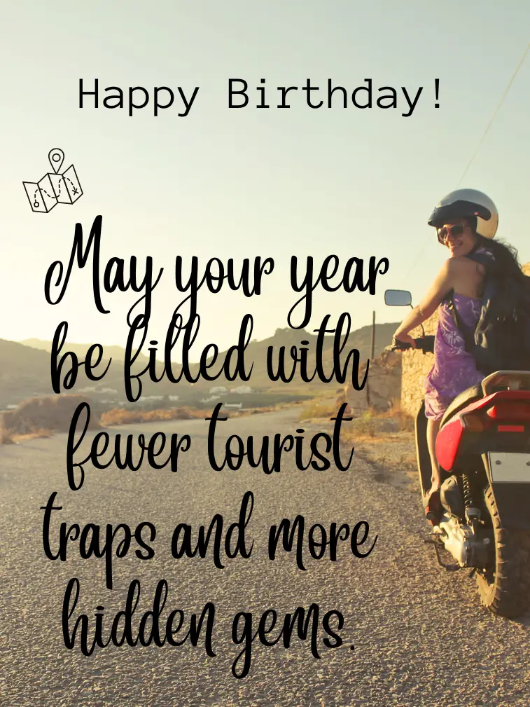 Short Birthday Messages for Travel Girl