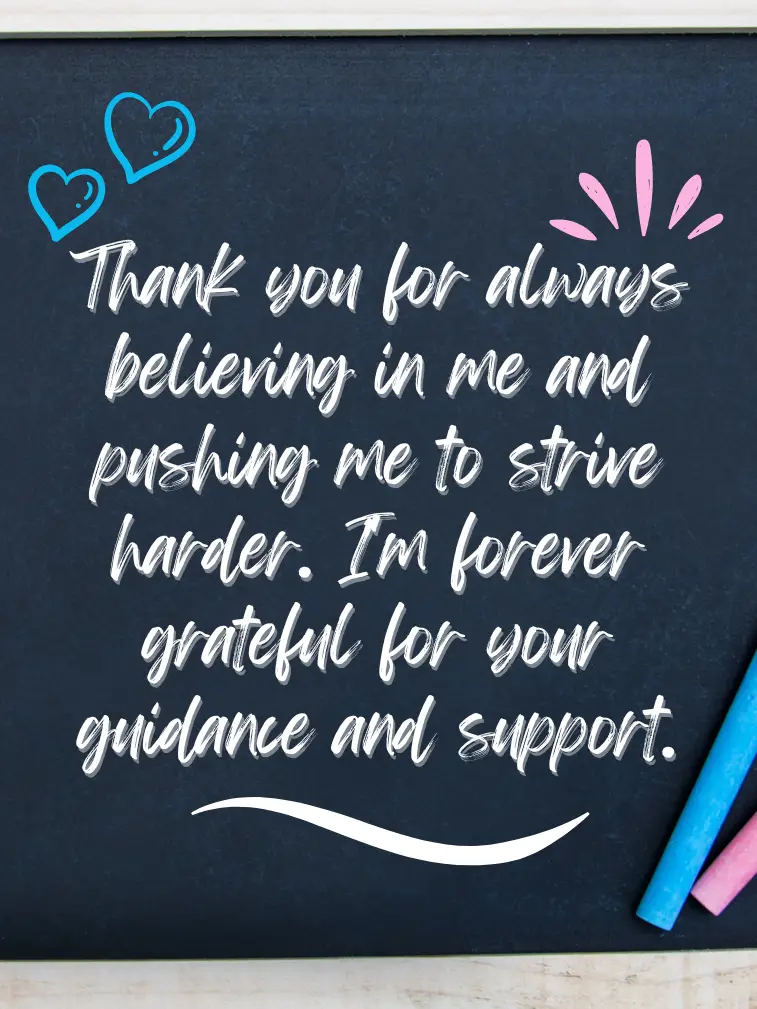 Thank You Notes to Teacher For End of the Schooling
