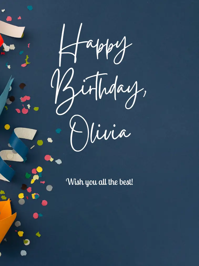 Wish You All the Best Olivia
