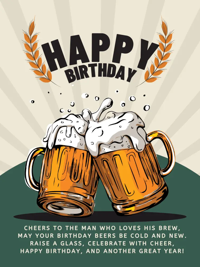 Funny Birthday Card to The Beer Enthusiast