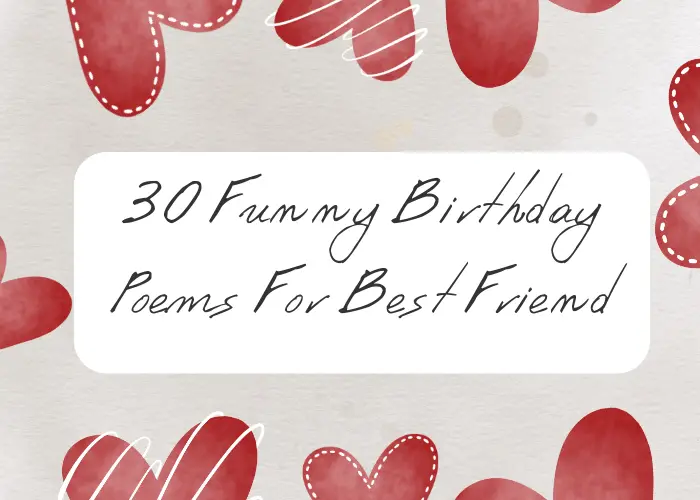 Funny Birthday Poems For Best Friend