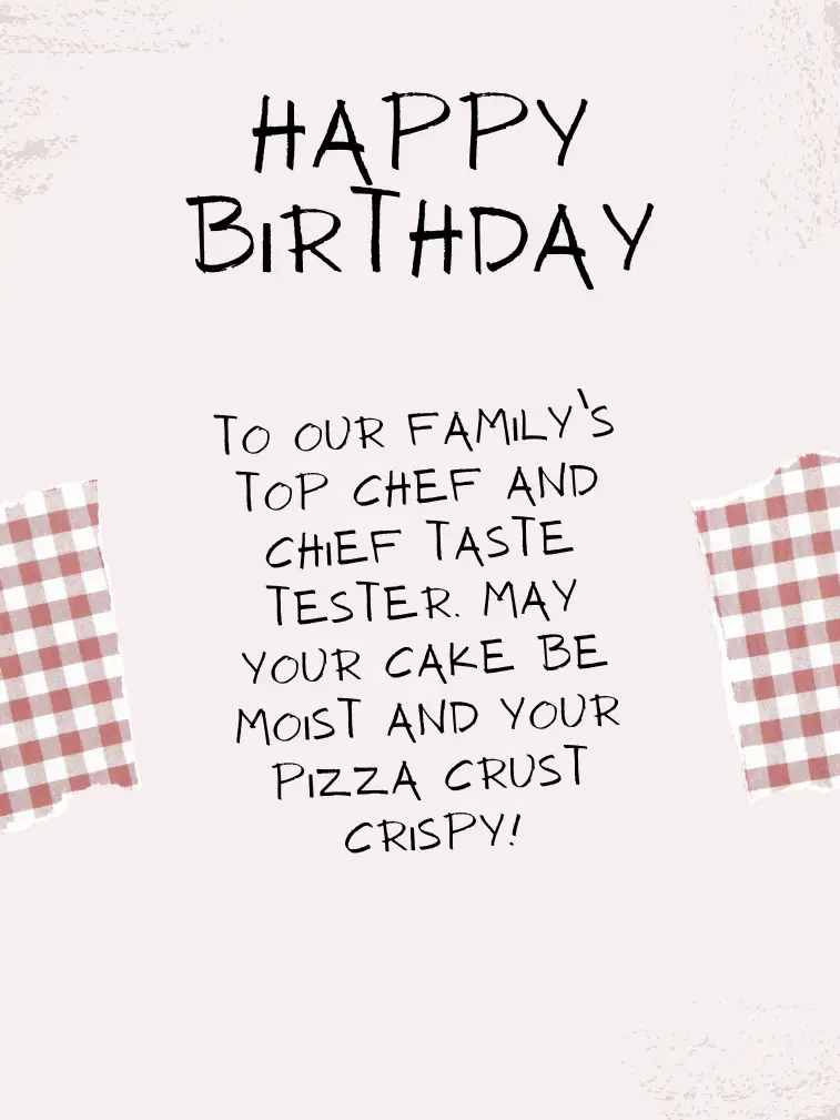 Funny Birthday Wishes for The Foodie Father From Daughter